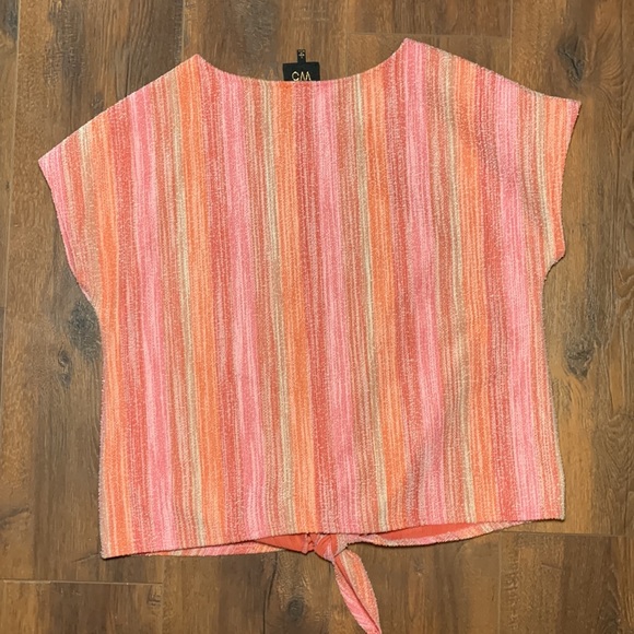 Anthropologie W5 Tie Front Textured Top - Picture 3 of 4